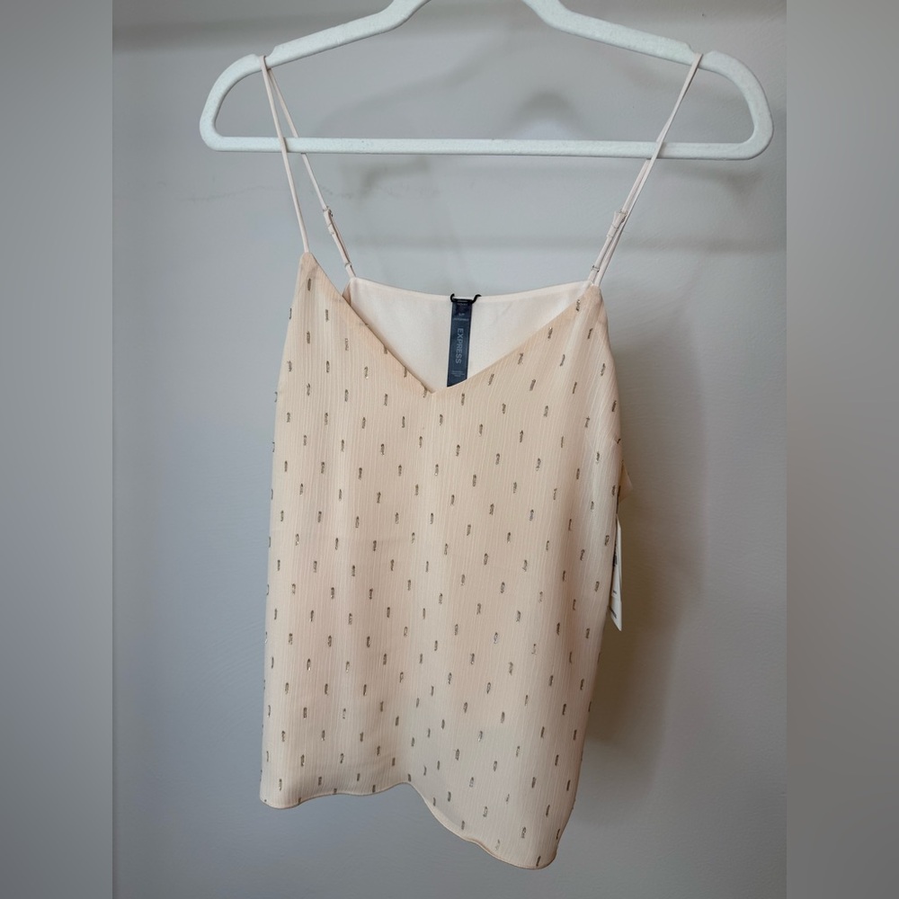 Express Light Pink Embellished Spaghetti Strap Cami
